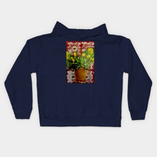 Yellow Tulips Collage Kids Hoodie